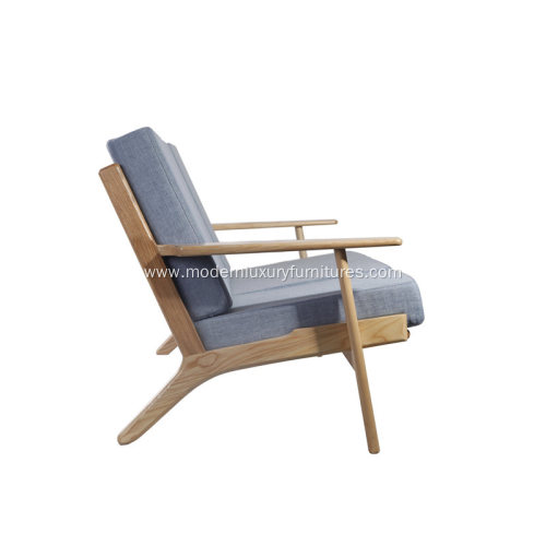 Hans Wegner Fabric Plank 3-seat Chair